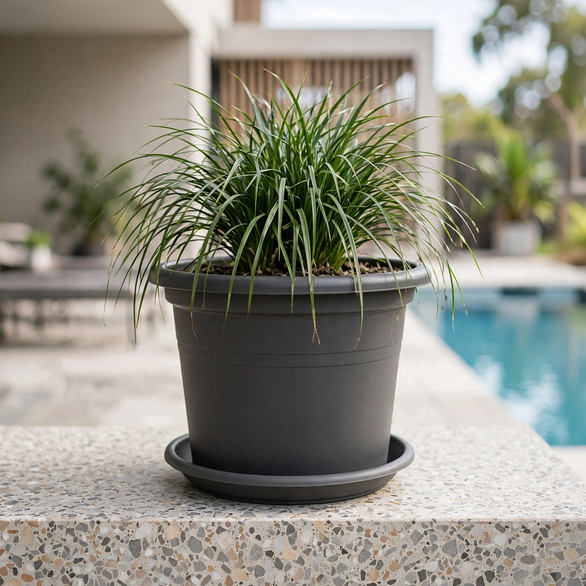 Respect Grey 30cm Cylinda Planter