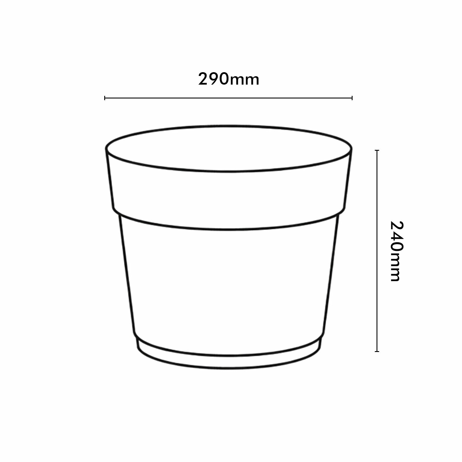 Respect Ash 24cm Bloom Self-Watering Plastic Pot Cloud