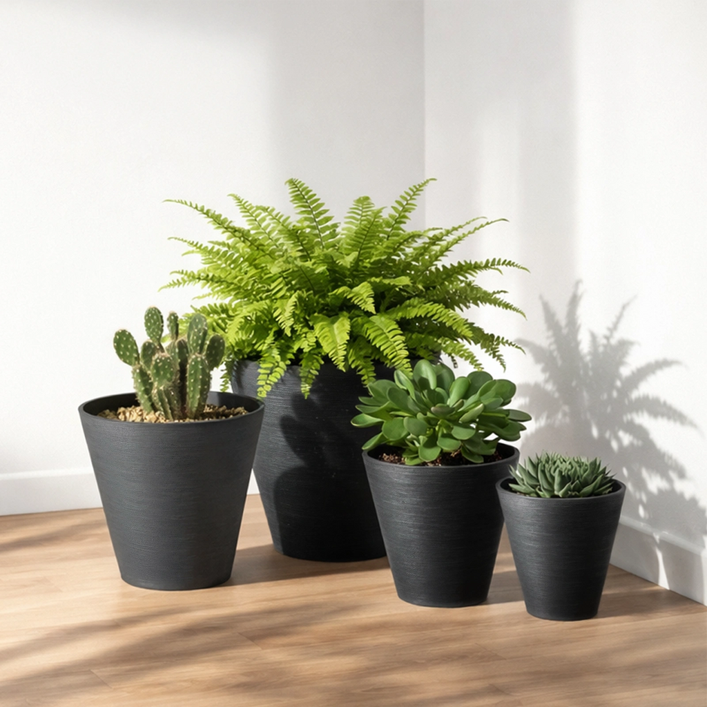 Respect Black 16cm Repot Self Watering Planter