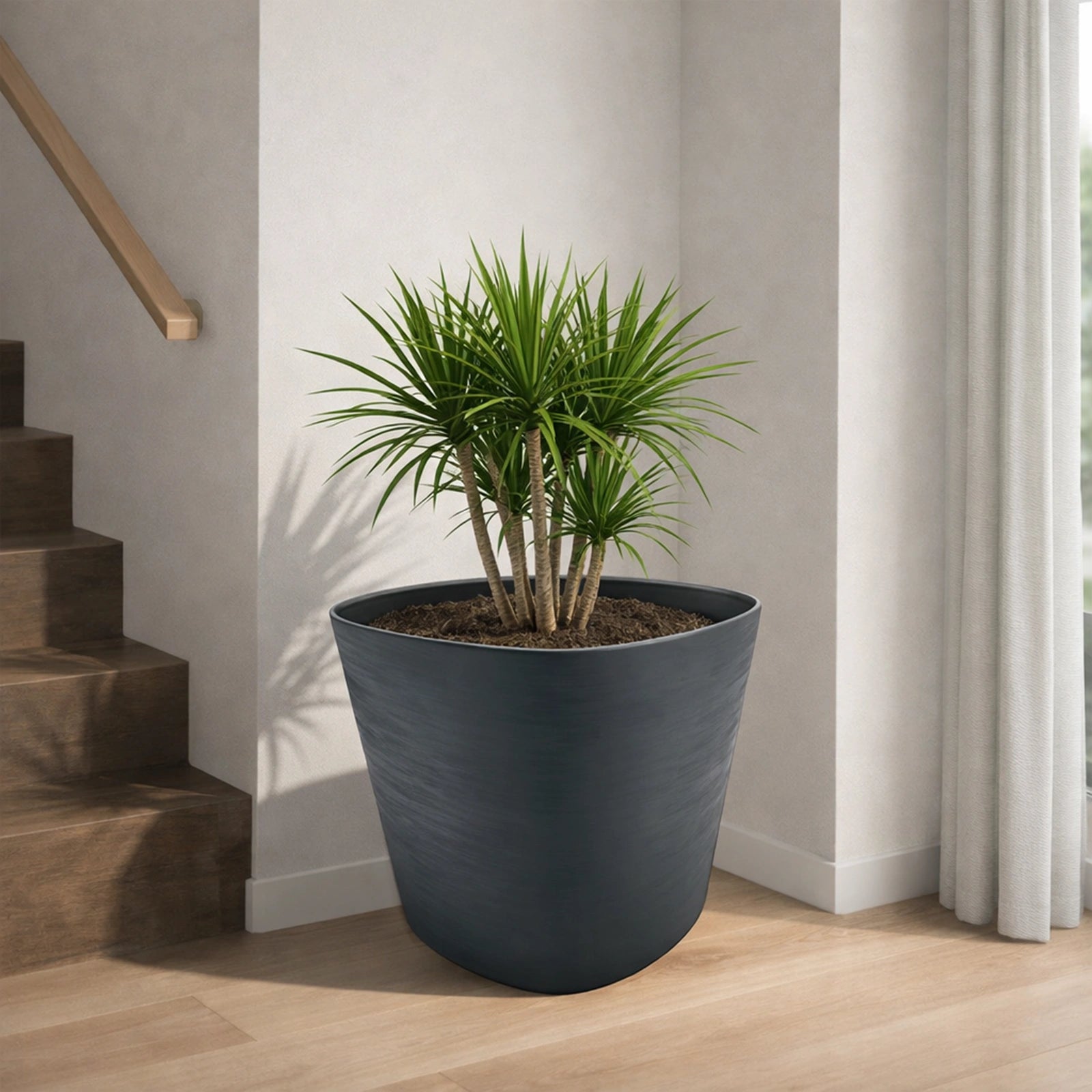 Respect Black 29cm Florence Self Watering Pot