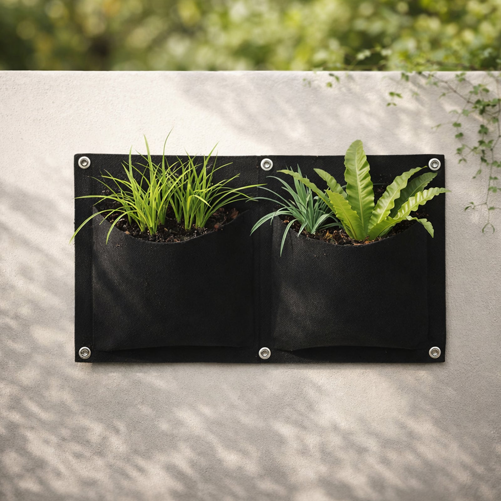 Respect Black 41cm 2-Pocket Horizontal Flexi Fabric Grow Bag