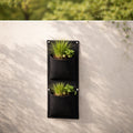 Respect Black 2 Pocket Vertical Flexi Fabric Grow Bag – vertical fabric wall planter for small space herb and indoor gardens