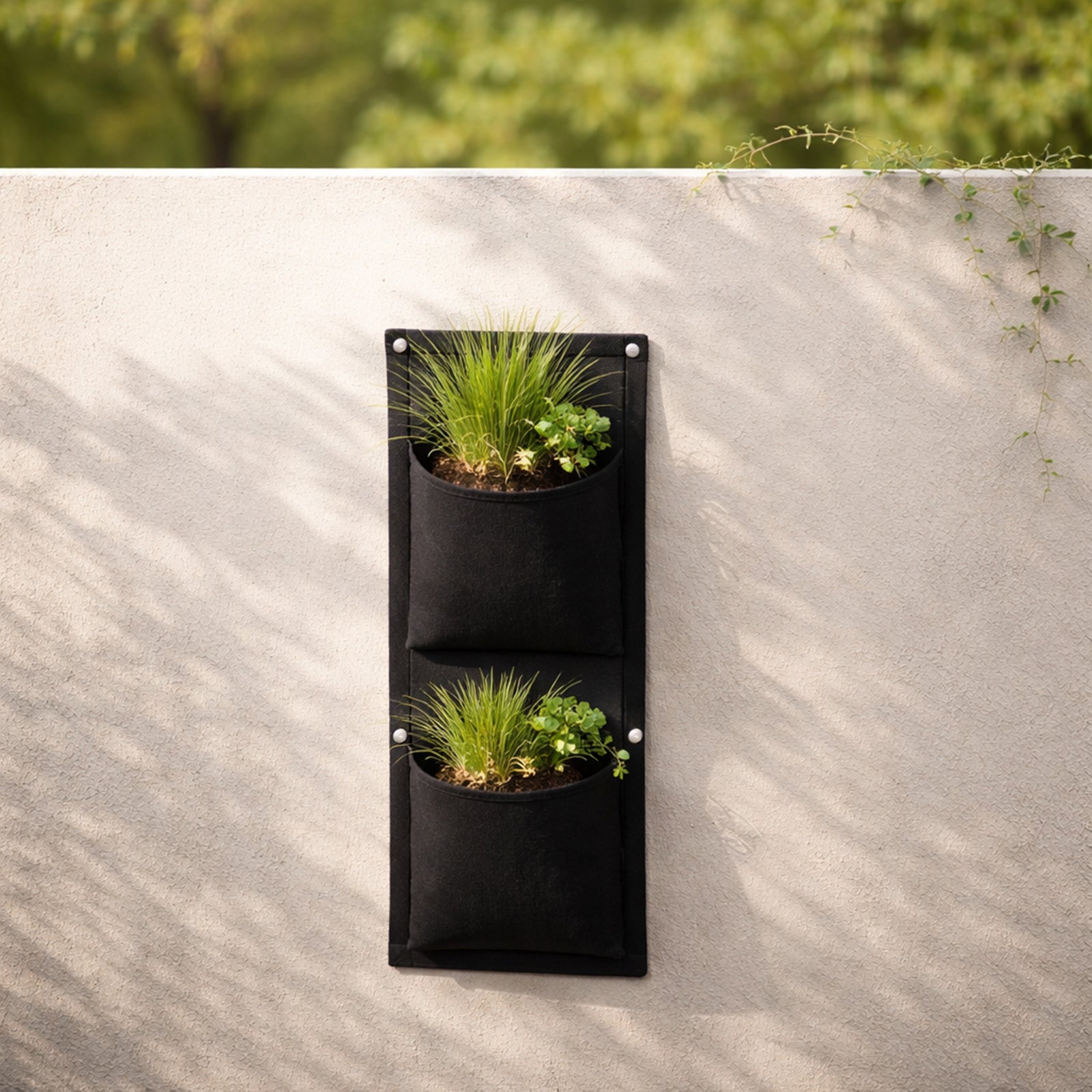 Respect Black 41cm 2-Pocket Vertical Flexi Fabric Grow Bag