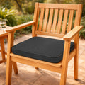 Respect Black 42cm Outdoor Square Cushion – weather-resistant black square throw cushion for outdoor furniture and patio