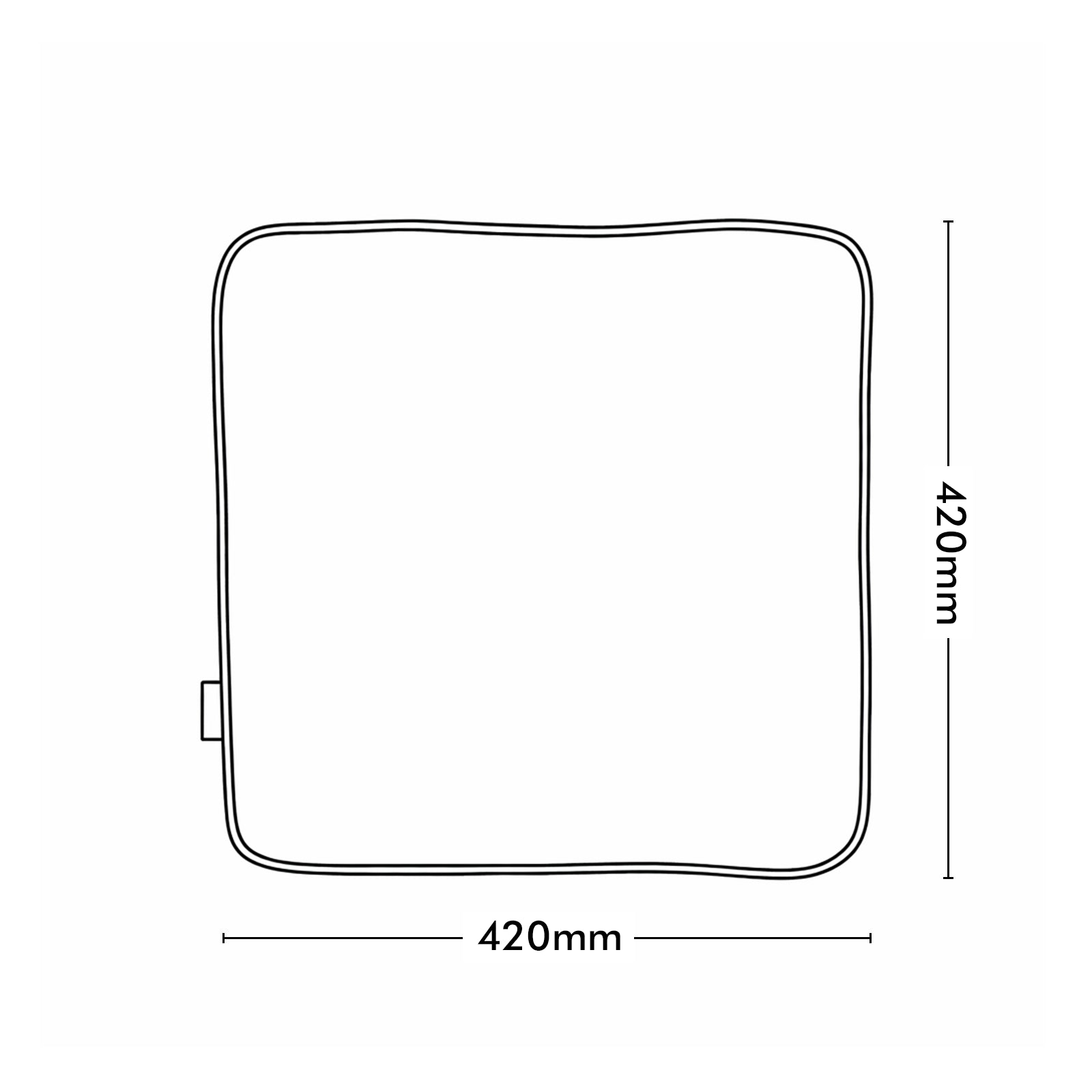Respect Black 42cm Outdoor Square Cushion