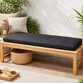 Respect Black 46cm Outdoor Bench Cushion – weather-resistant black bench seat pad for outdoor garden furniture