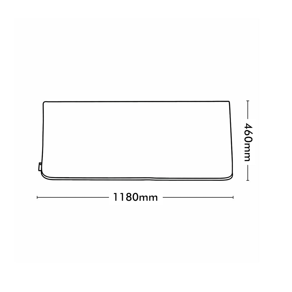 Respect Black 46cm Outdoor Bench Cushion – weather-resistant black bench seat pad for outdoor garden furniture
