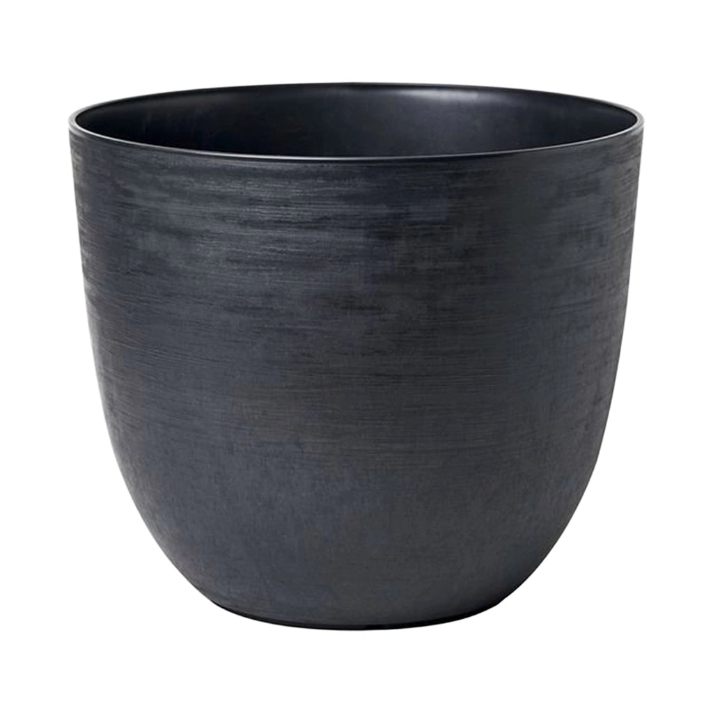 Respect Black 48cm Milano Self Watering Planter – large black self watering planter for outdoor balconies and windowsills