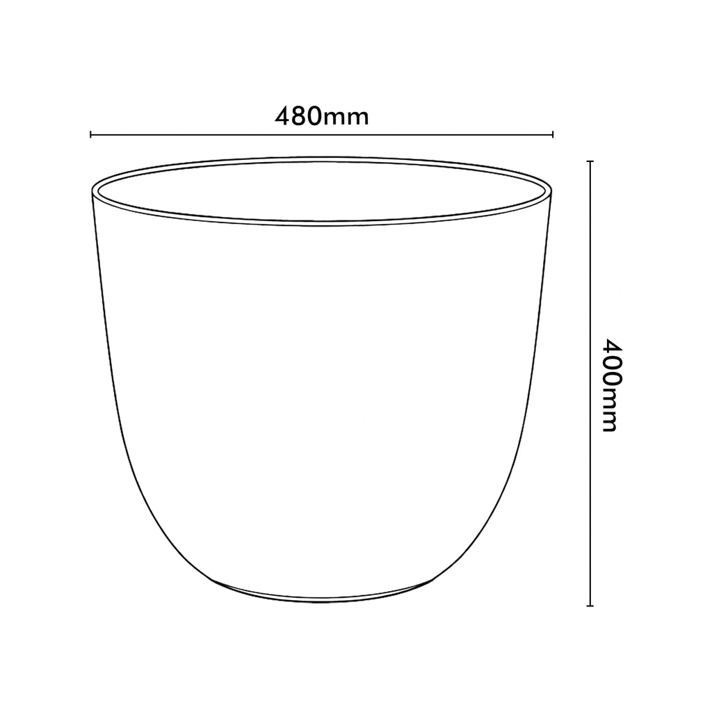 Respect Black 48cm Milano Self Watering Planter – large black self watering planter for outdoor balconies and windowsills
