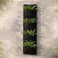 Respect Black 4 Pocket Vertical Flexi Fabric Grow Bag – 4-pocket vertical fabric grow bag for wall herb and strawberry gardens