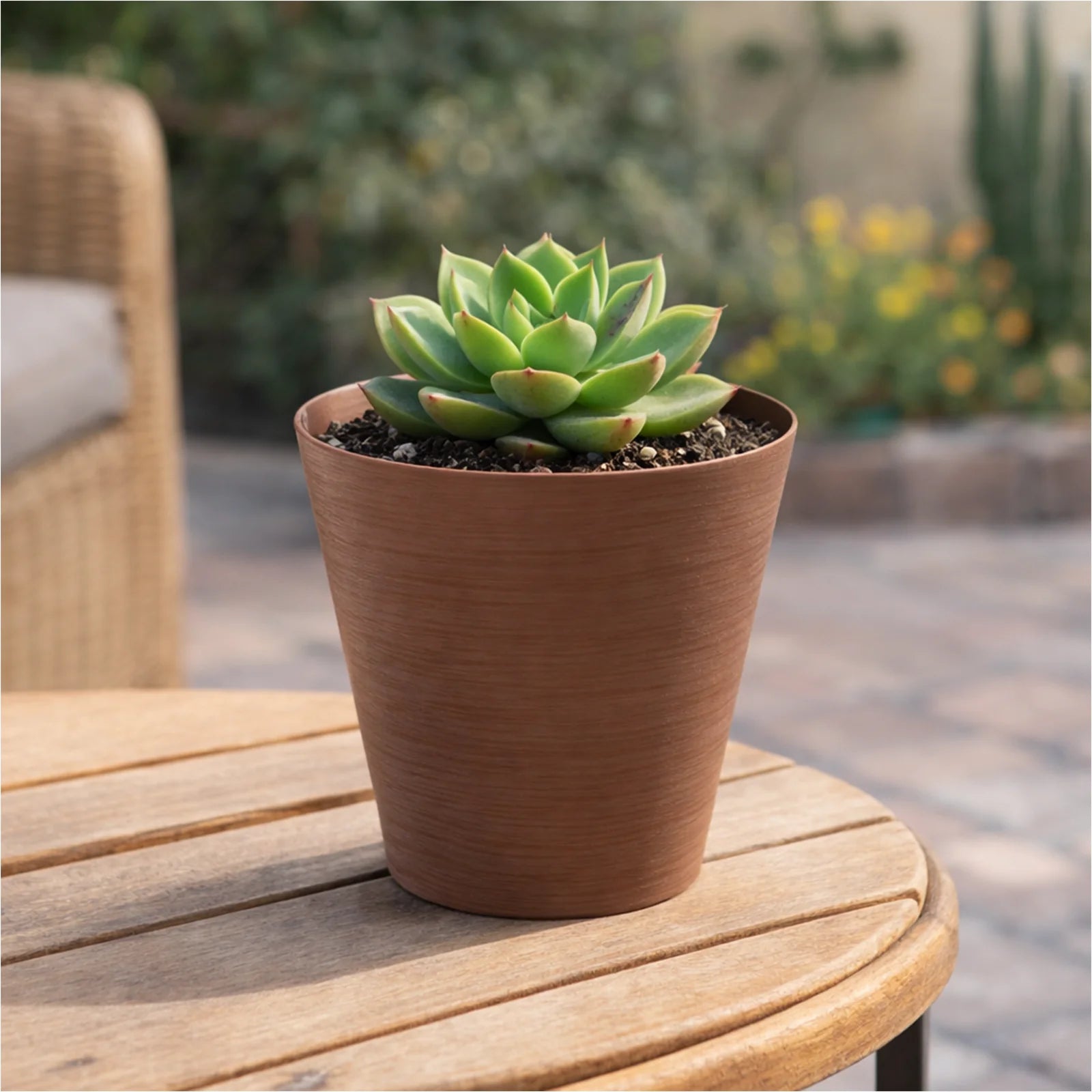 Respect Brown 16cm Terracotta Repot Self Watering Planter – small terracotta-style self watering repot pot for indoor herbs
