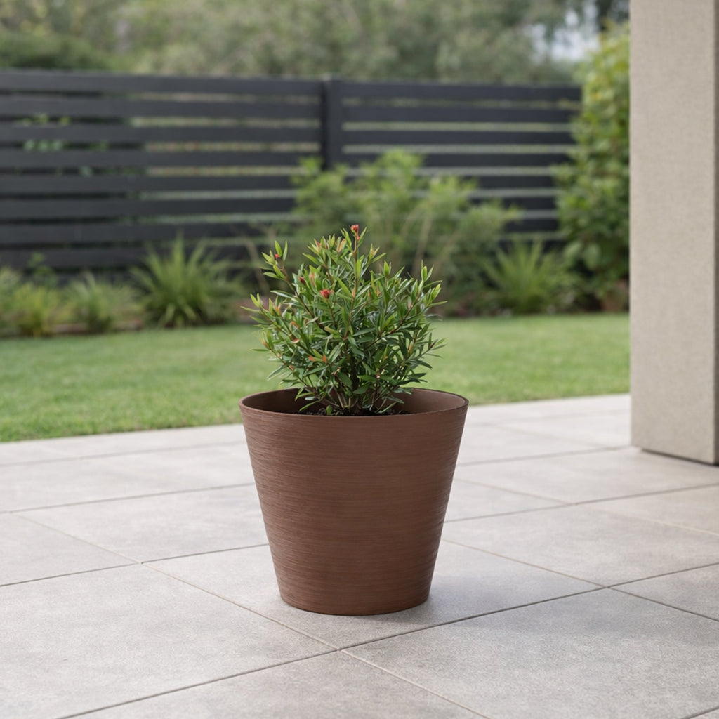 Respect Brown 20cm Terracotta Repot Self Watering Planter – terracotta-look self watering planter for indoor and balcony plants