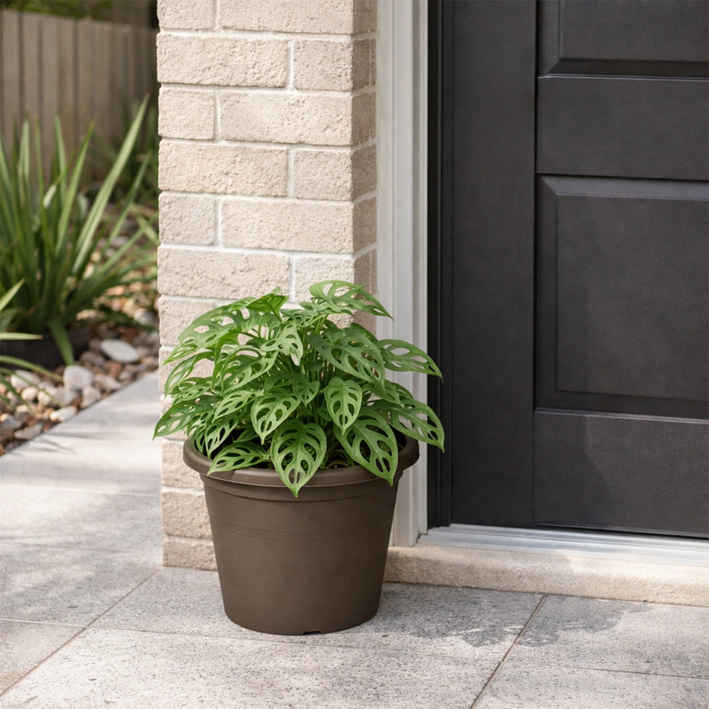Respect Brown 30cm Cylinda Planter – classic brown cylinder garden pot for indoor and outdoor planting