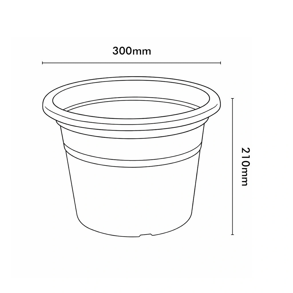 Respect Brown 30cm Cylinda Planter – classic brown cylinder garden pot for indoor and outdoor planting