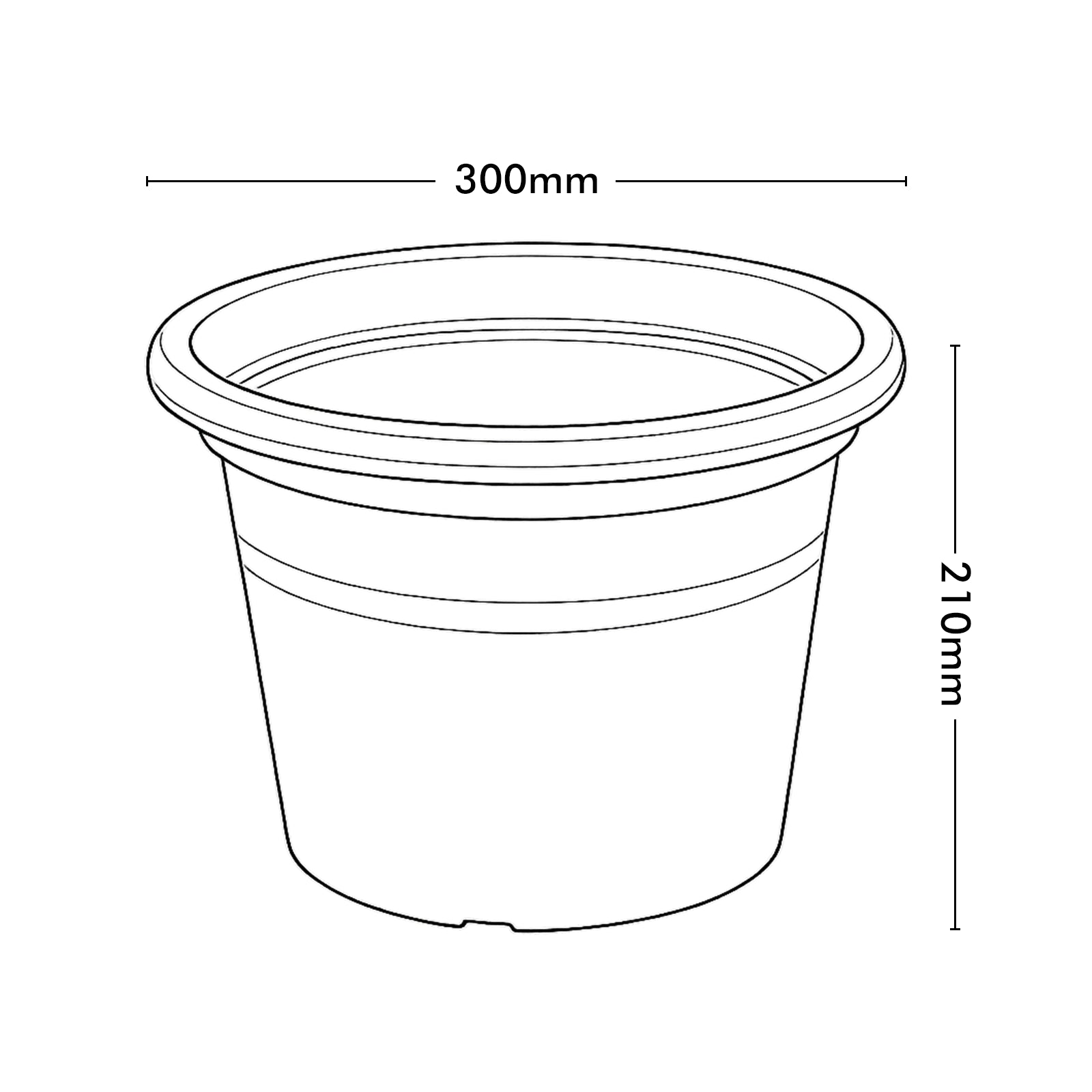 Respect Brown 30cm Lightweight Plastic Terracotta Cylindrical Planter