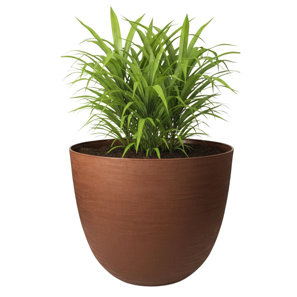 Respect Brown 38cm Terracotta Milano Self Watering Planter – lightweight terracotta-look self watering balcony planter