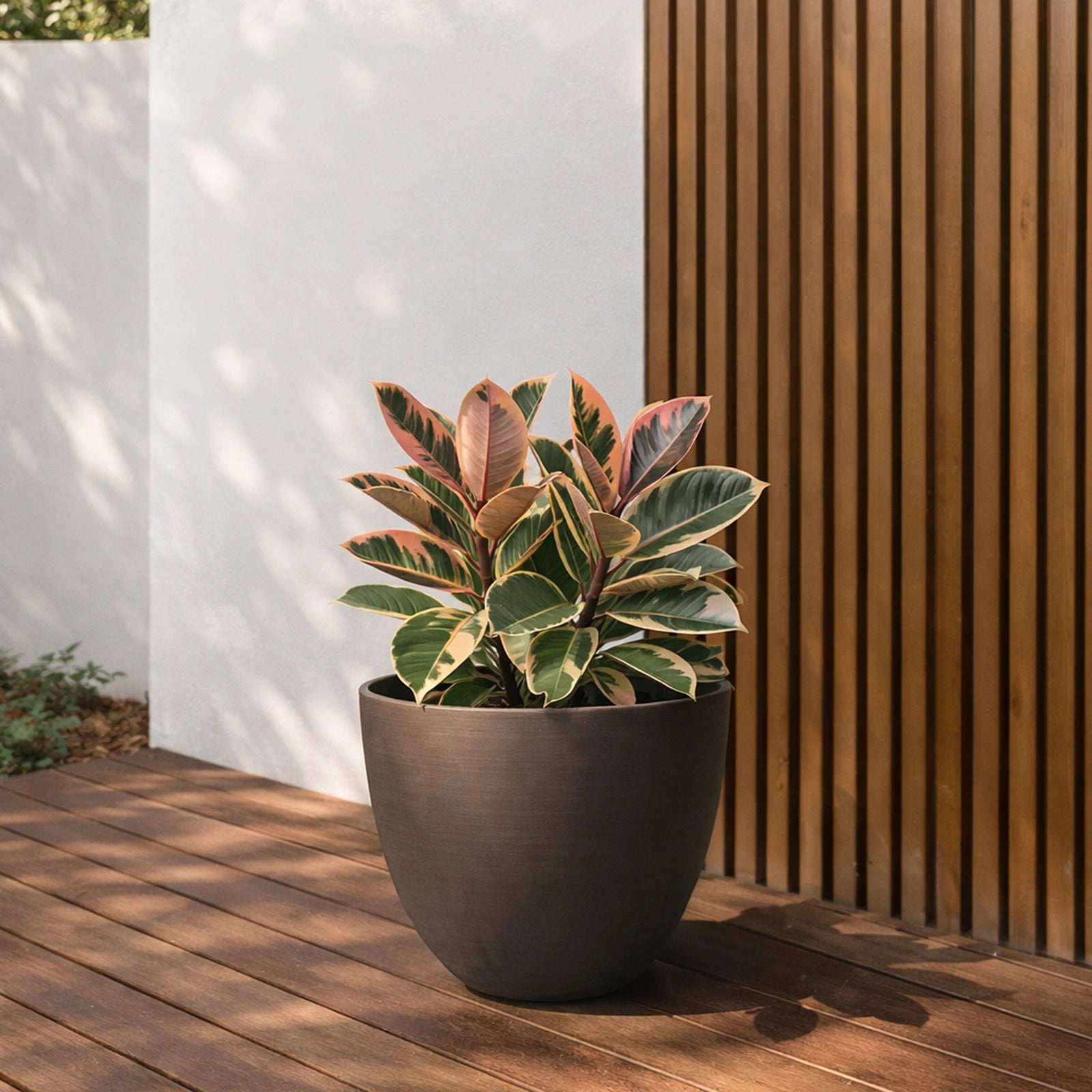 Respect Brown 38cm Milano Self-Watering Planter