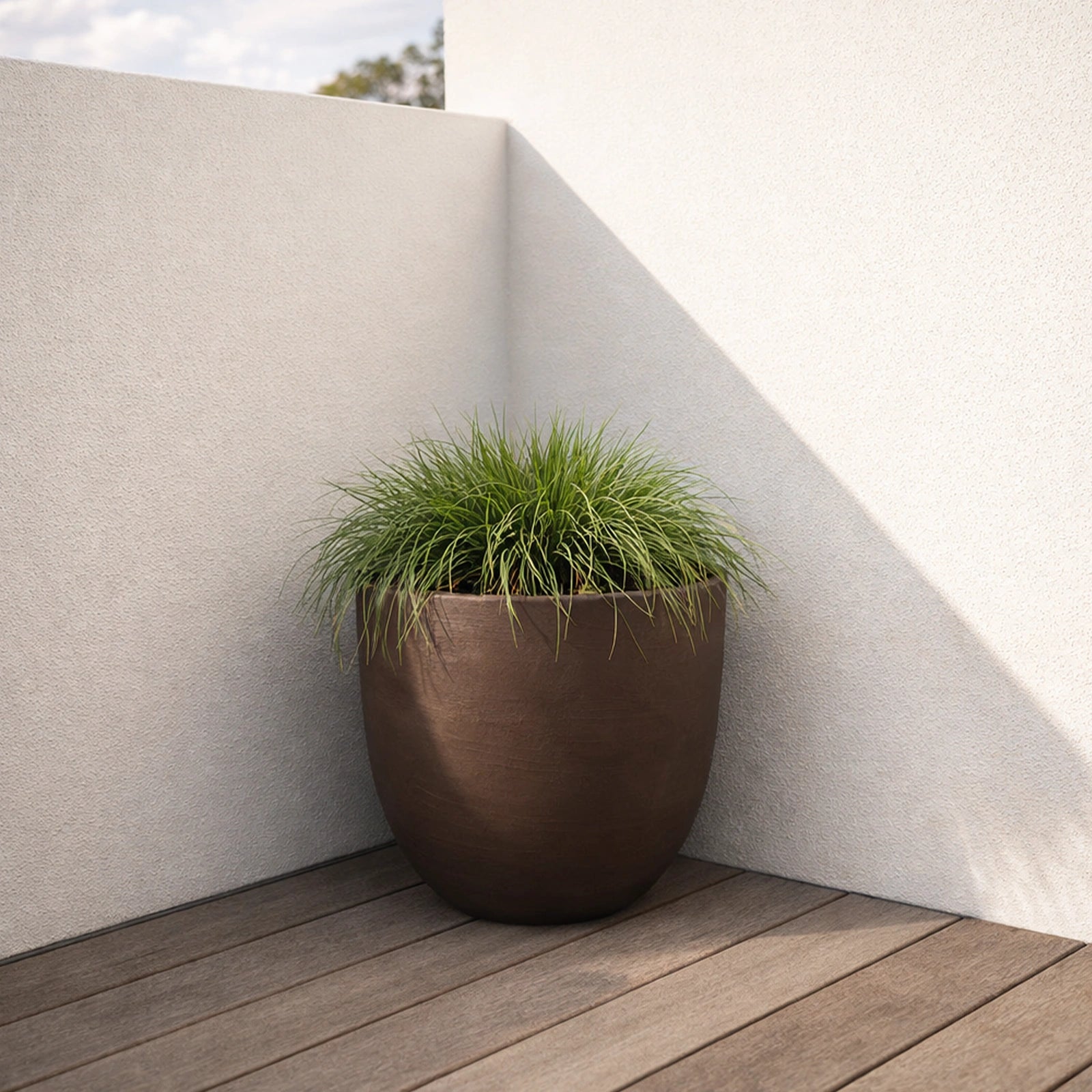 Respect Brown 38cm Milano Self-Watering Planter