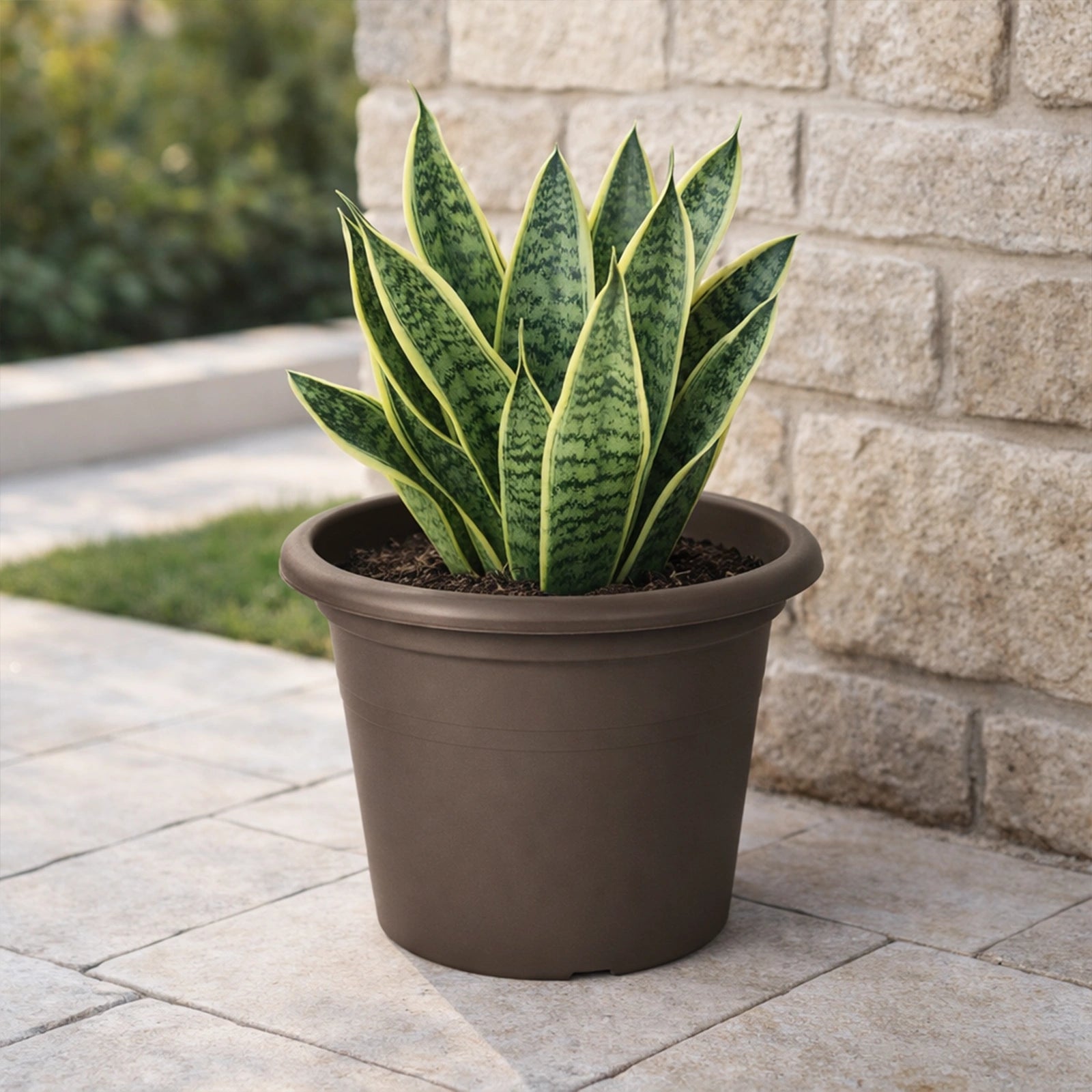 Respect Brown 40cm Cylinda Planter