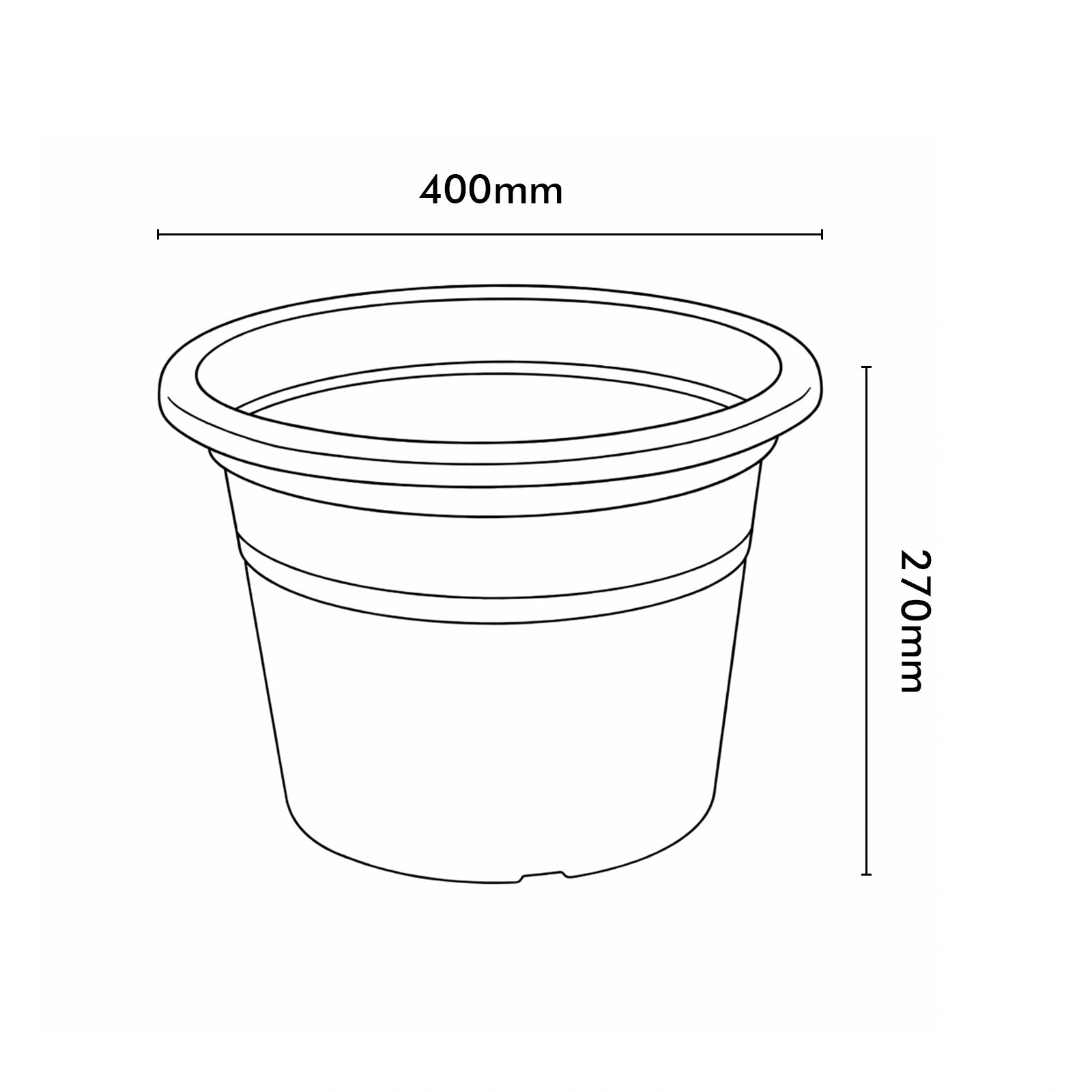 Respect Brown 40cm Cylinda Planter