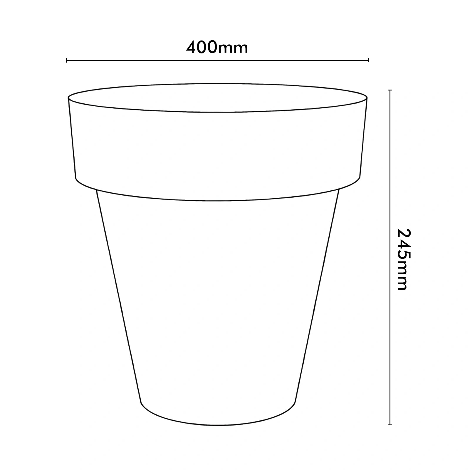 Respect Brown 40cm Lightweight Plastic Terracotta Time Planter with Wheels