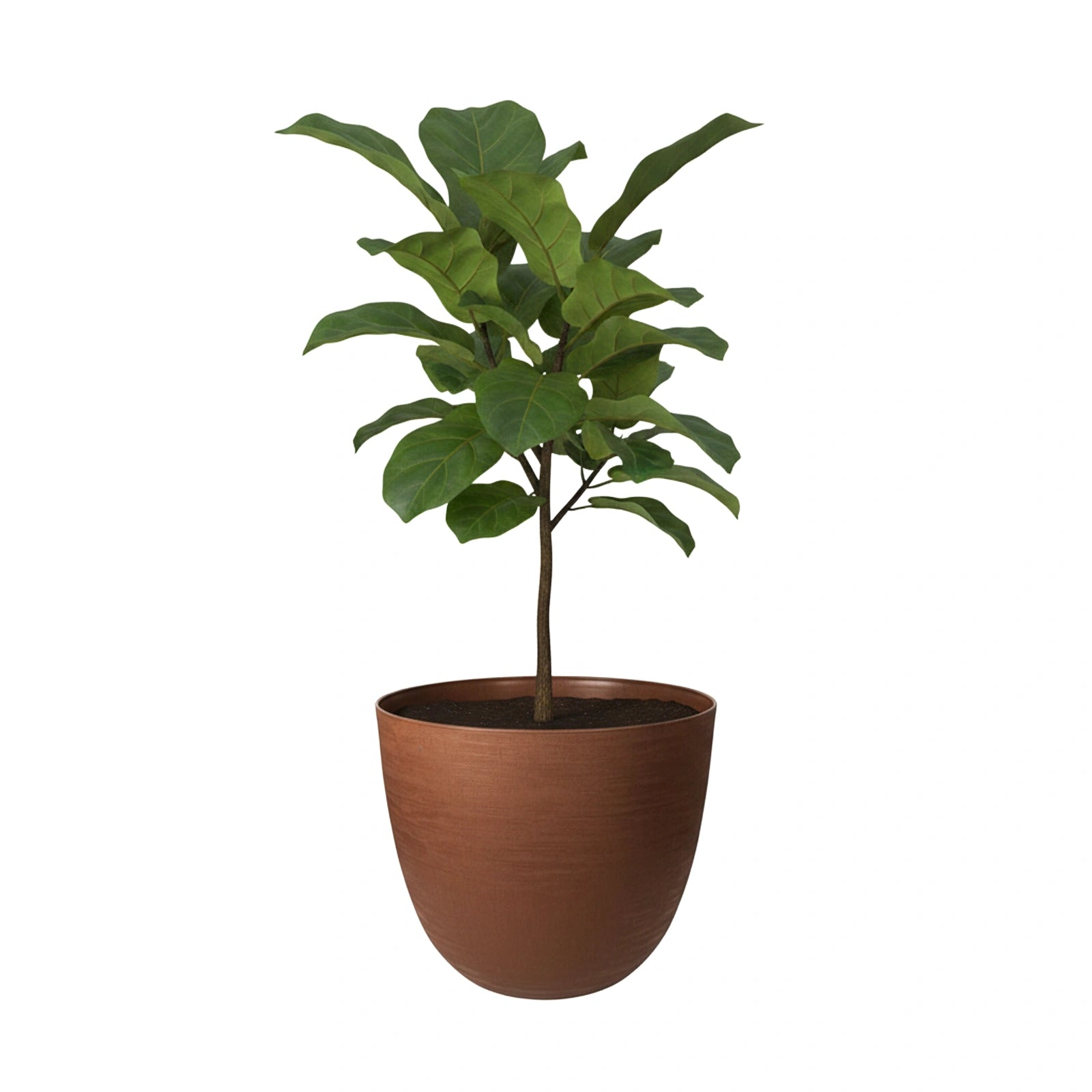 Respect Brown 48cm Lightweight Plastic Terracotta Milano Self-Watering Planter