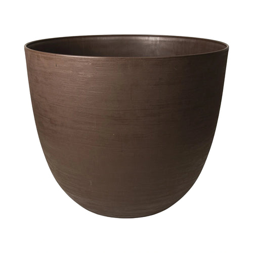 Respect Brown 48cm Milano Self Watering Planter – large brown self watering planter for outdoor balconies and windowsills