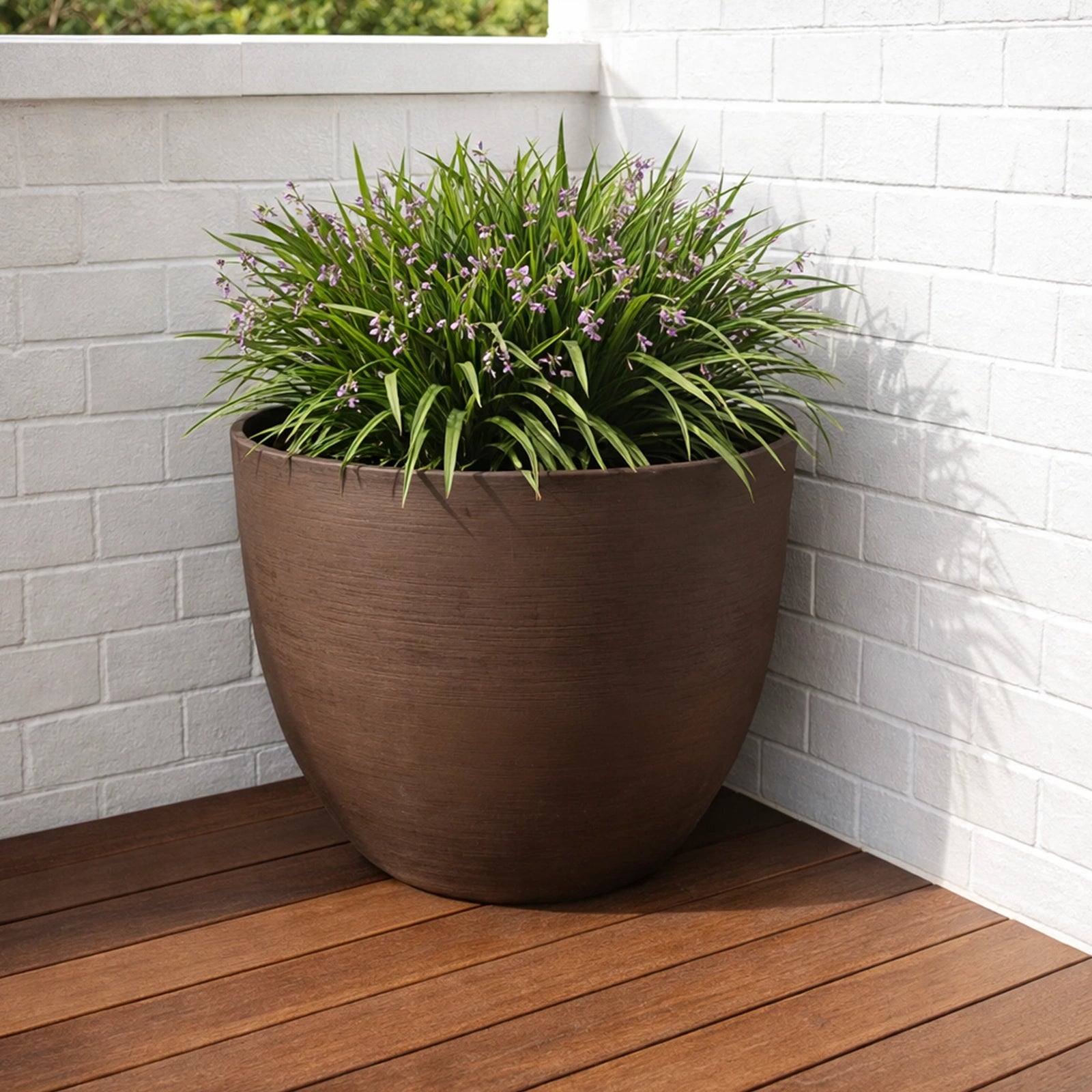 Respect Brown 48cm Milano Self-Watering Planter
