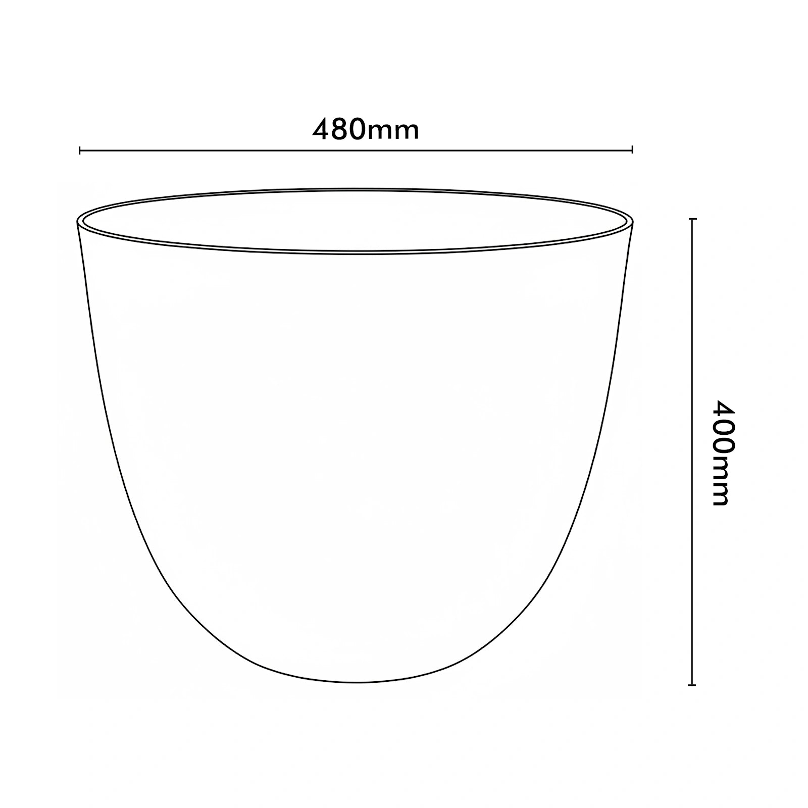 Respect Brown 48cm Milano Self-Watering Planter