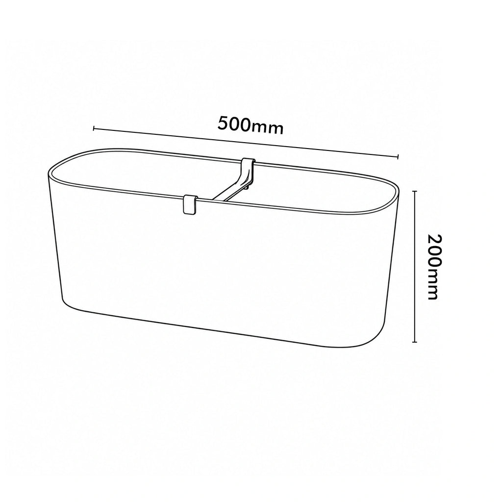 Respect Brown 50cm Lightweight Plastic Florence Trough – Brown plastic trough planter for outdoor planting