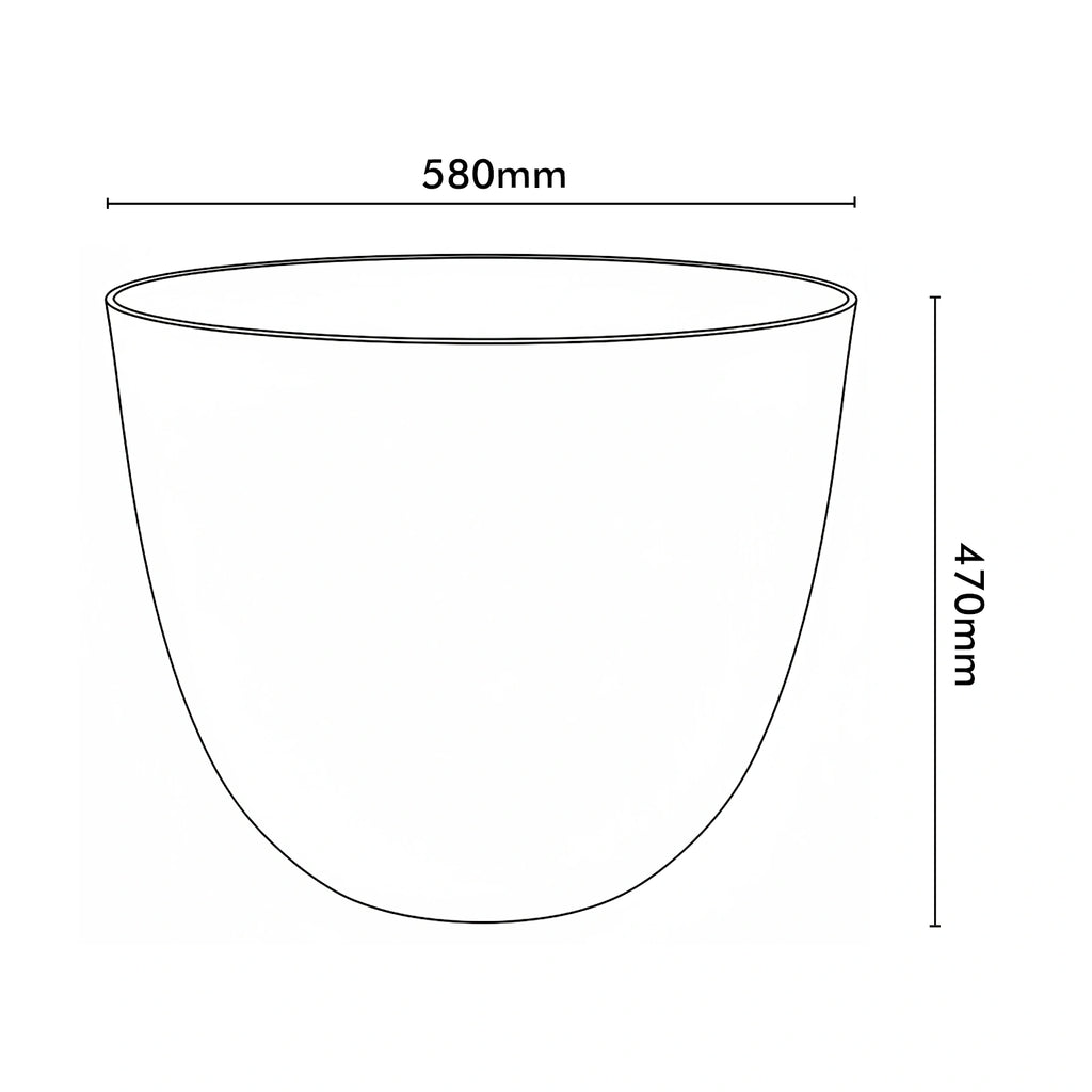 Respect Brown 58cm Milano Self Watering Planter – extra large brown self watering planter for outdoor garden displays