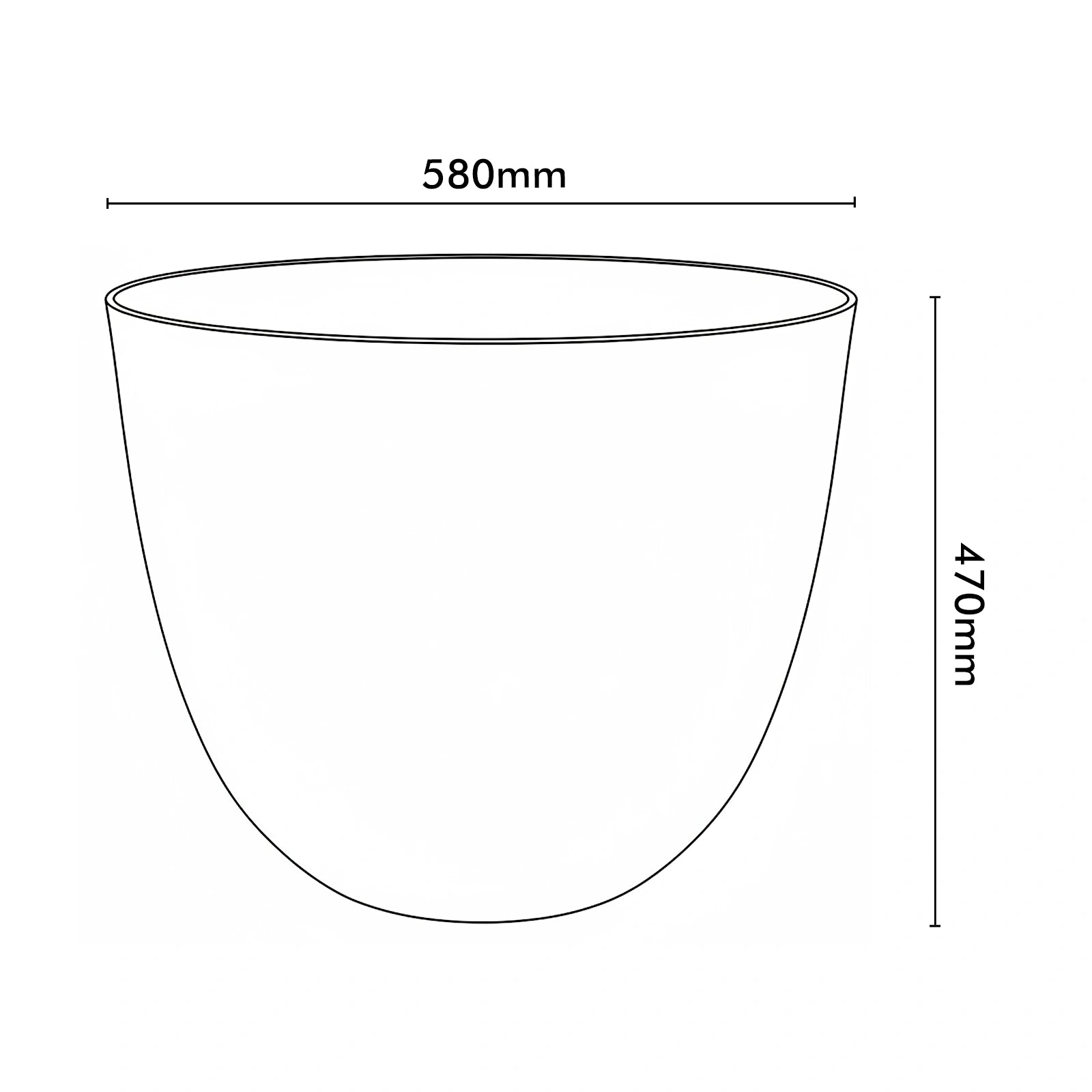 Respect Brown 58cm Milano Self-Watering Planter