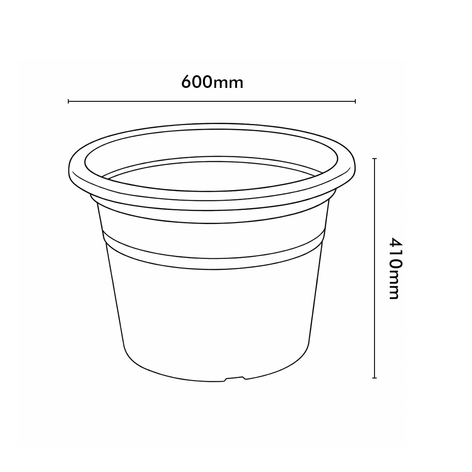 Respect Brown 60cm Cylinda Planter