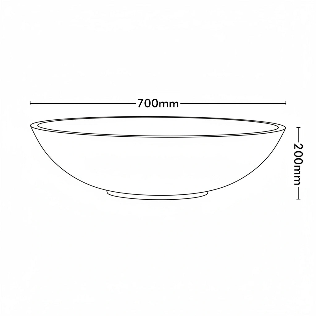 Respect Brown 70cm Terracotta Green Earth Lightweight Tapered Low Bowl Planter – extra large eco terracotta tapered low bowl garden planter