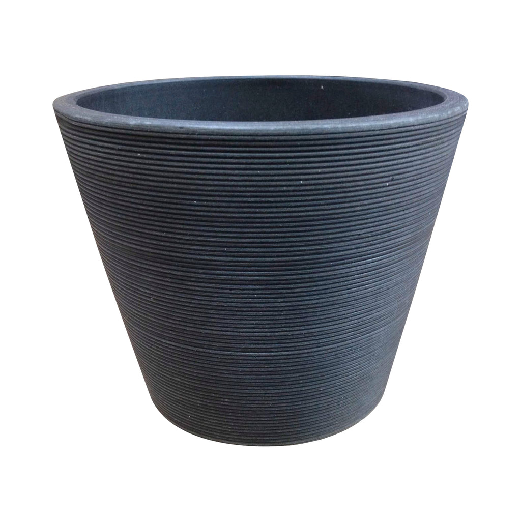 Respect Charcoal 15cm Green Earth Full Rim Planter – small eco-friendly recycled charcoal pot for indoor plants