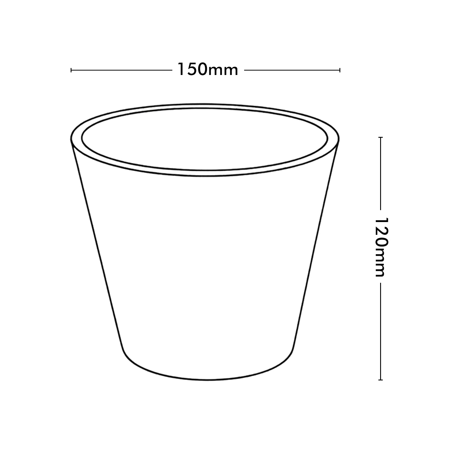 Respect Charcoal 15cm Green Earth Planter