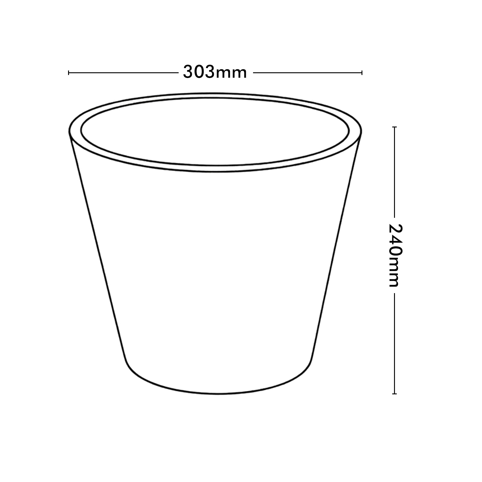 Respect Charcoal 30cm Green Earth Planter