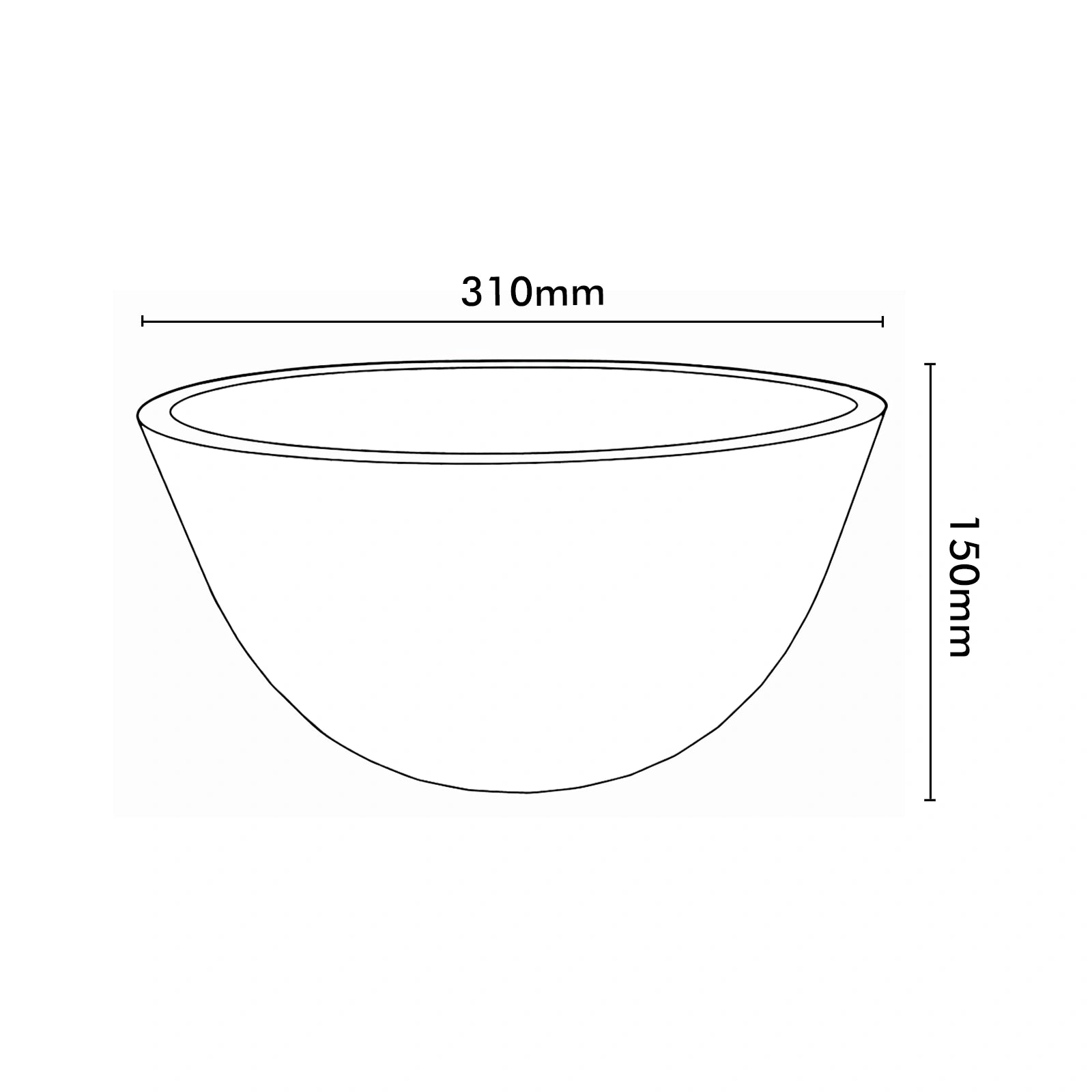 Respect Charcoal 31cm Green Earth Low Bowl Planter