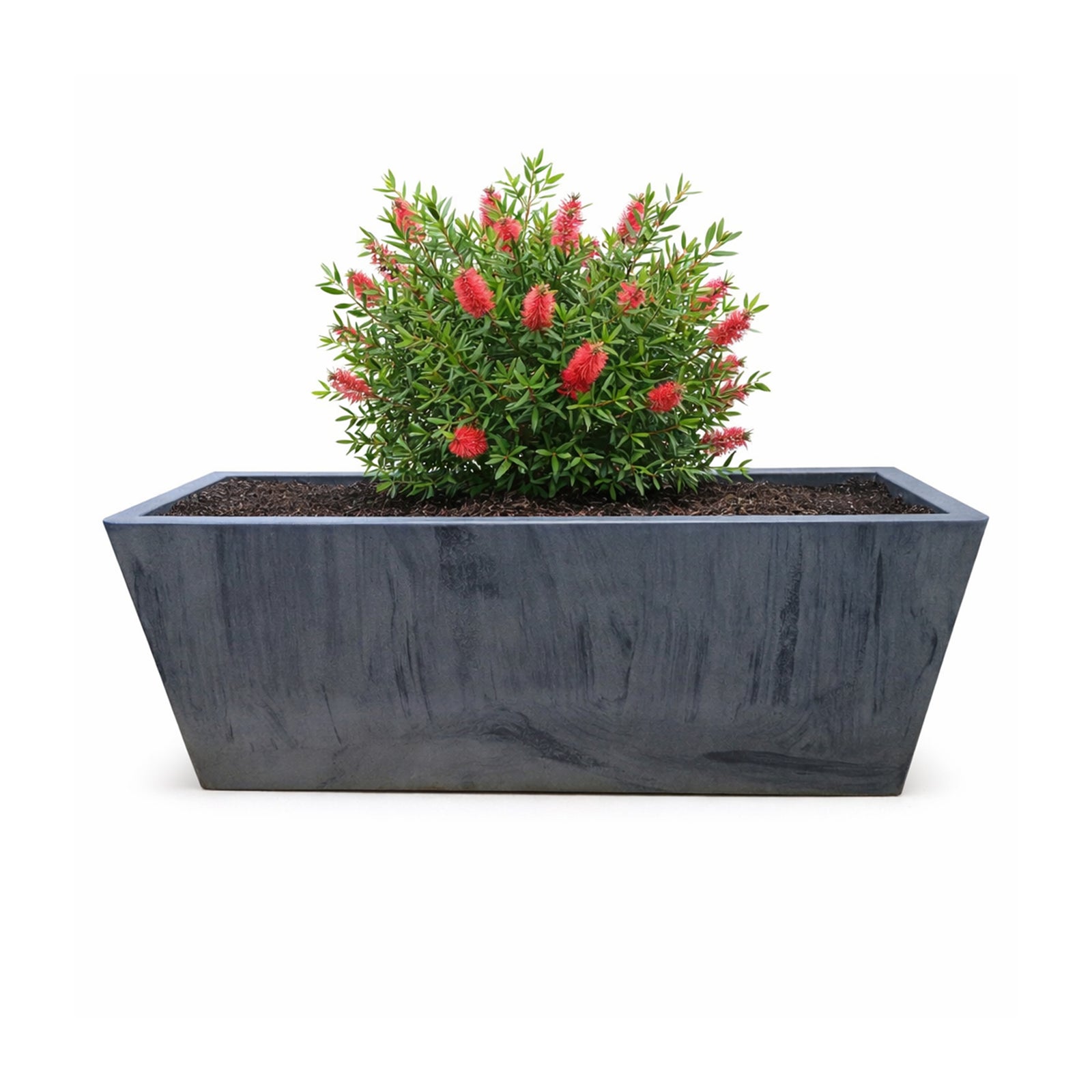 Respect Charcoal 35cm Green Earth Trough Planter