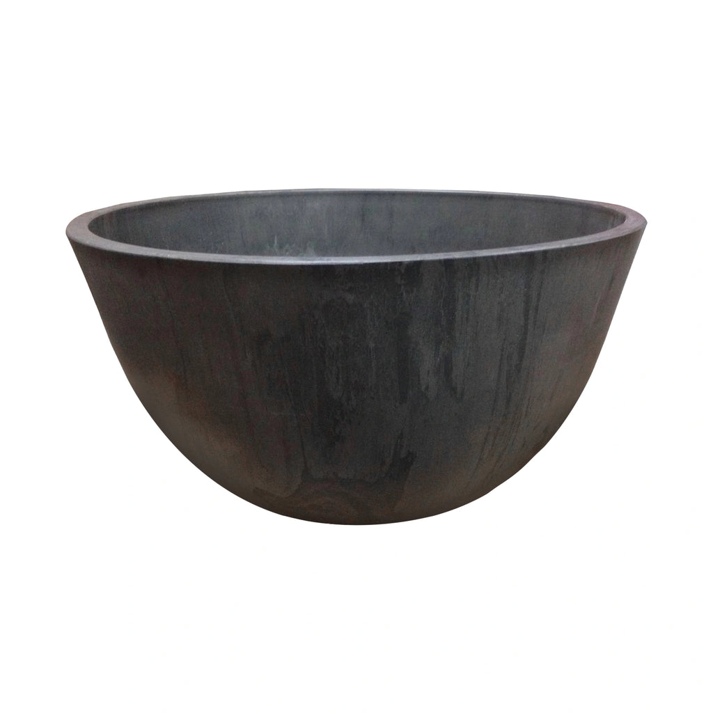 Respect Charcoal 41cm Green Earth Low Bowl Planter – large eco-friendly charcoal low bowl garden planter