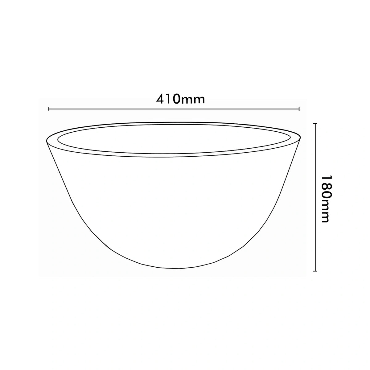 Respect Charcoal 41cm Green Earth Low Bowl Planter – large eco-friendly charcoal low bowl garden planter