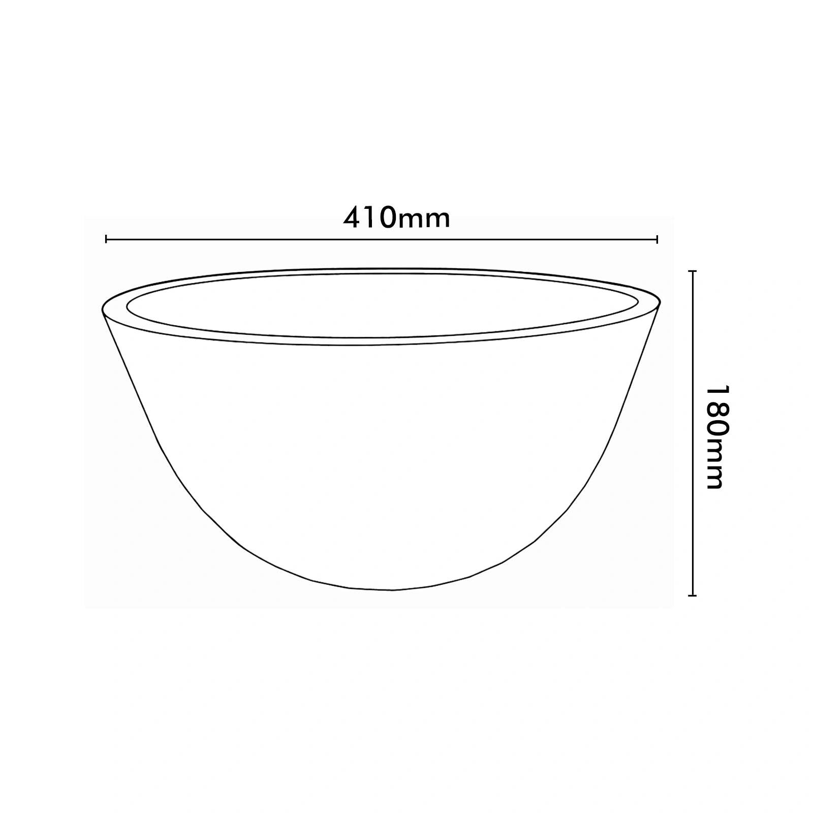 Respect Charcoal 41cm Green Earth Low Bowl Planter