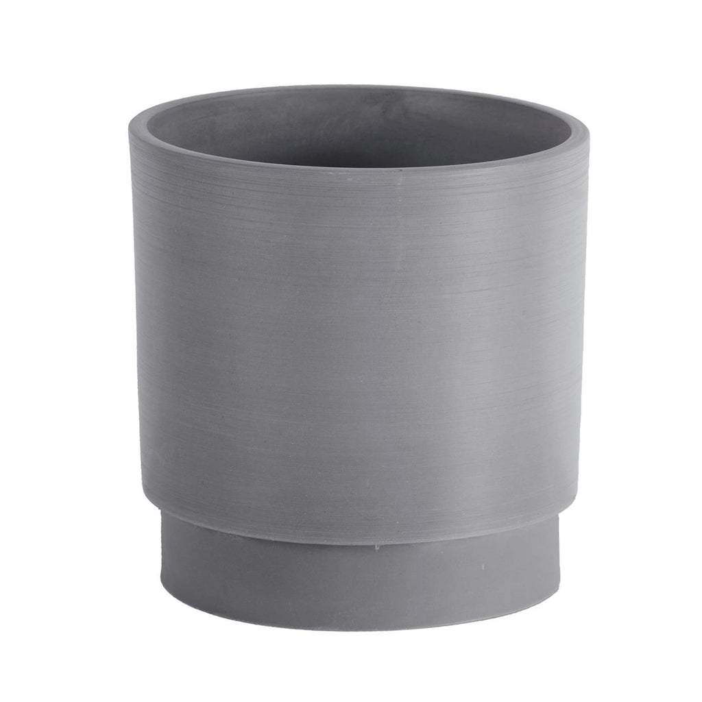 Respect Grey 18cm Cirque Cylinder Planter – sleek grey cylinder pot for contemporary indoor and patio gardens