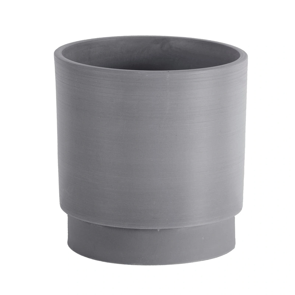 Respect Grey 18cm Cirque Cylinder Planter – sleek grey cylinder pot for contemporary indoor and patio gardens