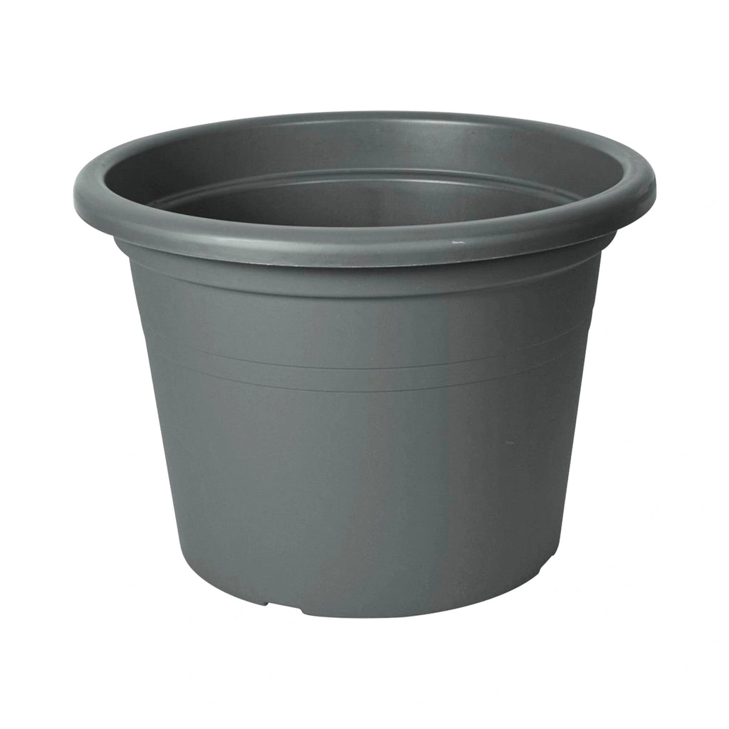 Respect Grey 30cm Cylinda Planter – modern grey plastic cylinder planter for indoor and outdoor gardens