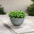 Respect Grey 31cm Green Earth Low Bowl Planter – eco-friendly grey recycled plastic low bowl garden planter