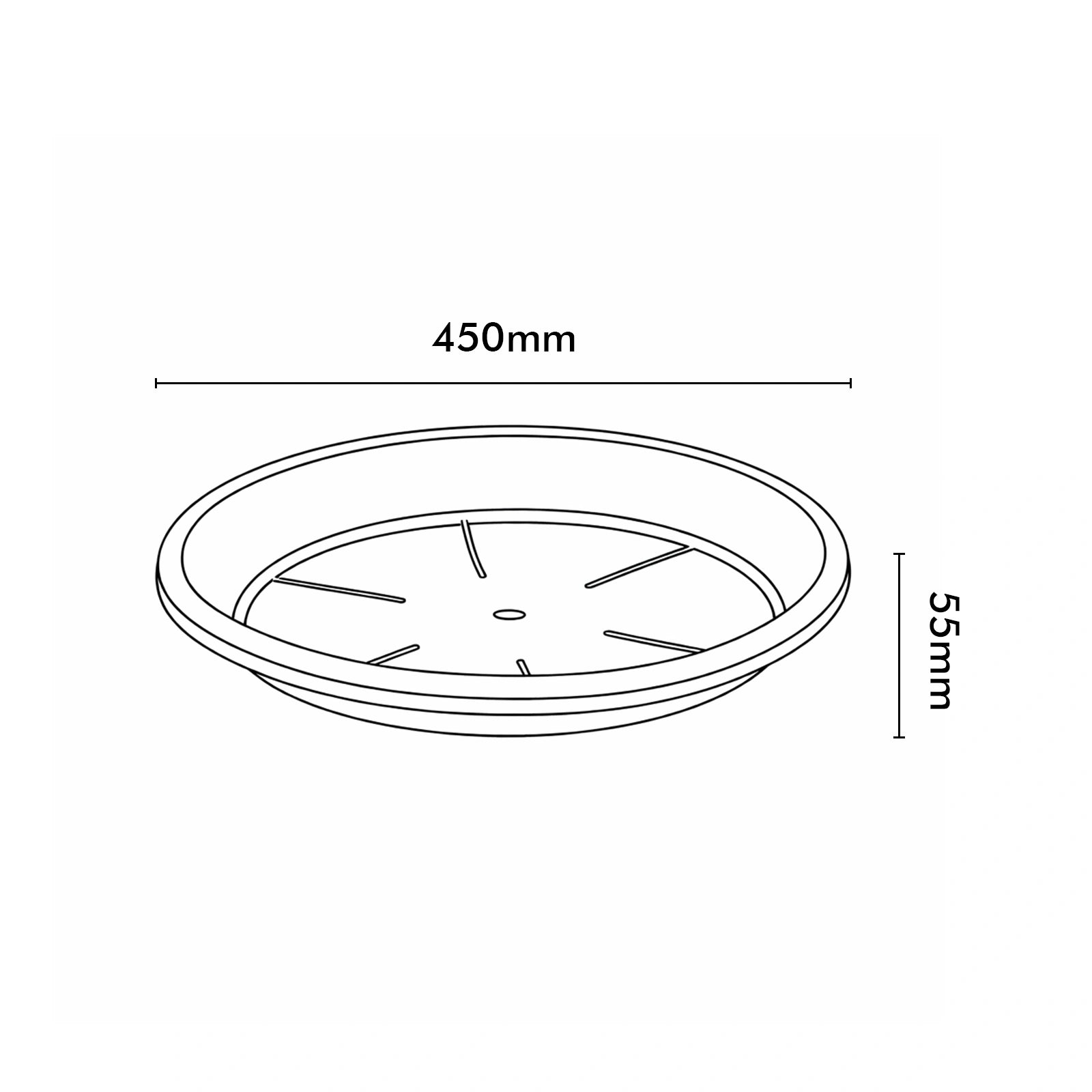 Respect Grey 45cm Cylinda Saucer