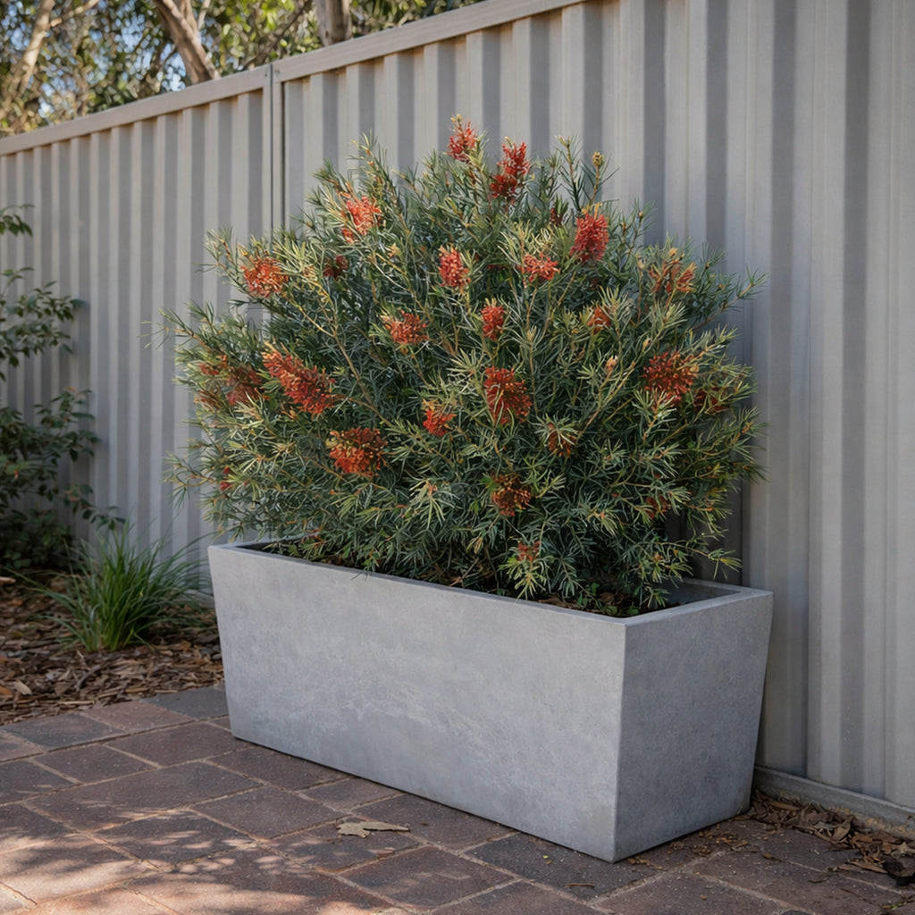 Respect Grey 45cm Green Earth Trough Planter