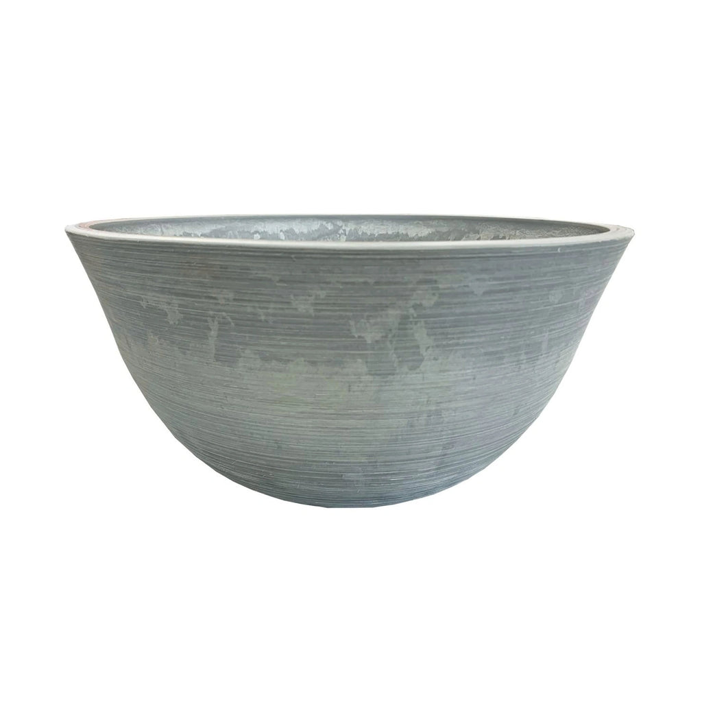 Respect Grey 51cm Green Earth Low Bowl Planter – extra large grey recycled plastic low bowl planter for outdoor spaces