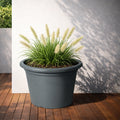 Respect Grey 60cm Cylinda Planter – jumbo grey plastic cylinder outdoor planter for trees and large garden plants